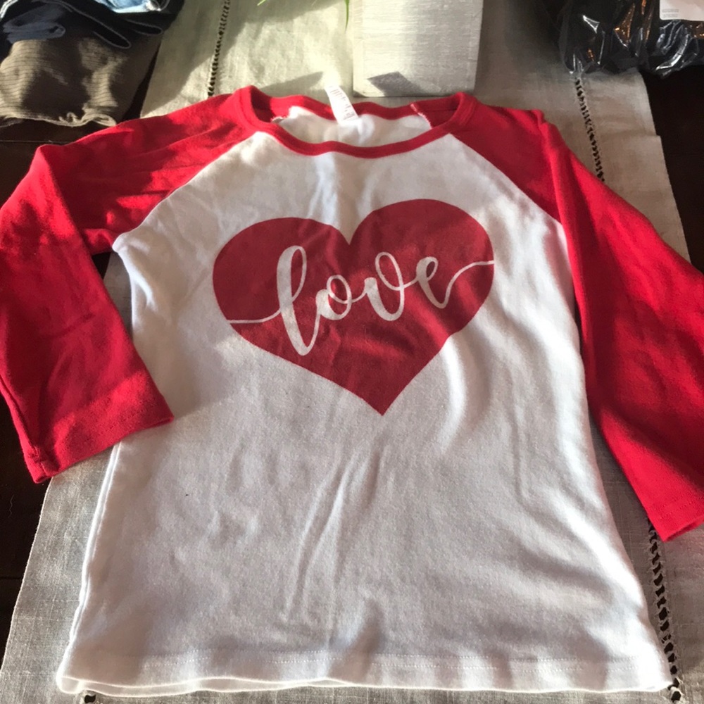 Girls Valentines Day Baseball T Shirts
